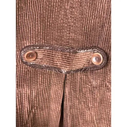 J.Jill Brown Velour Corduroy Velvet Trim Cozy Shawl Collar Jacket XL