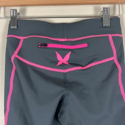 NWT Kari Traa Gray and Pink Louise Leggings Womens XS Athleisure Reflective