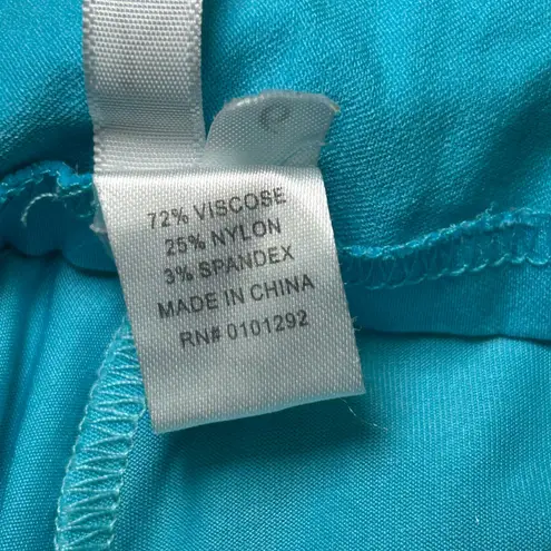 Lulu B Skort Size 6 Turquoise Blue Scalloped Hem Athletic Golf Activewear UPF 50
