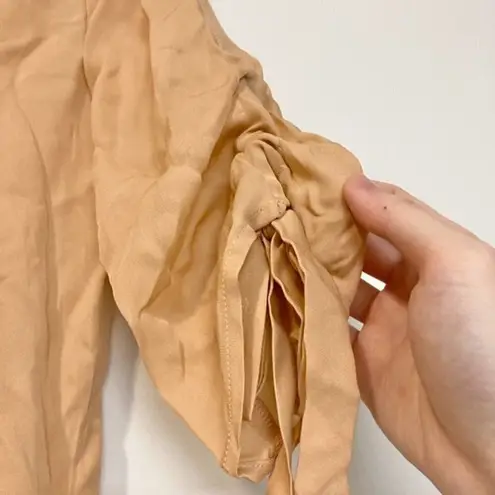 L'Agence Isa Shirred Sleeve Silk Blouse Size XS NWT