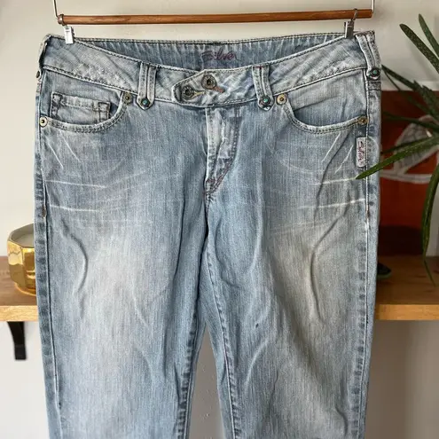 Silver Jeans Vintage Y2K Western Glove Works Low Rise Flare Leg Jeans Size 28