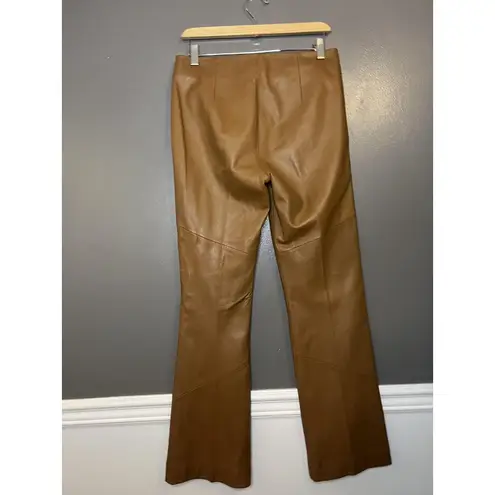 Pelle Studio Wilsons Pants Womens 10 Brown Leather High Rise Bootcut Lined