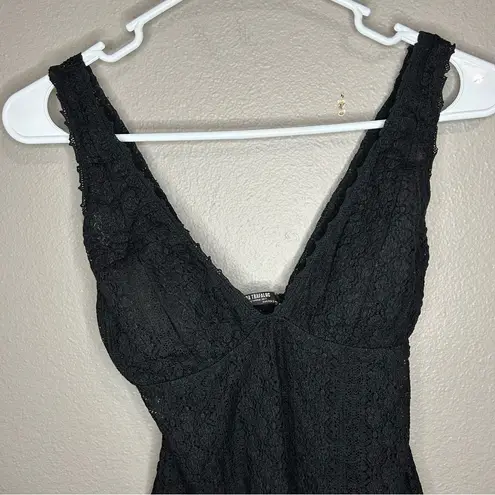 ZARA  black sheer lace body suit women's size small