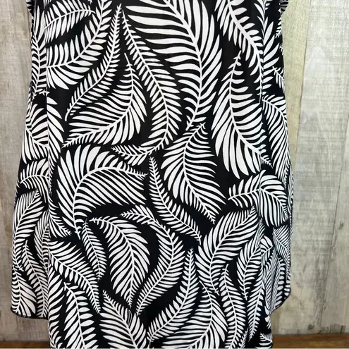 Kiwi Halter Style Tunic Sleeveless Tie Around The Neck Leaf Print (No Si… Black Size undefined