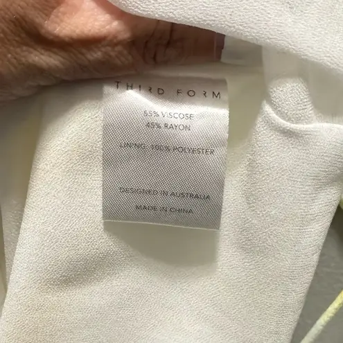 Free People Third Form Women's Yellow/White Ring Out Slip Dress Size 4 Yellow