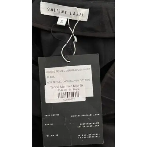 T3 Salient Label Kierce Tencel Mermaid Midi Skirt Black Modern Women's