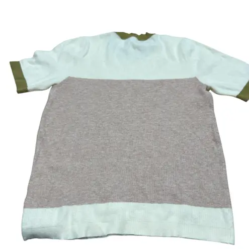 Polagram Lucy Avenue Women's Color Block Short Sleeve Pullover Sweater Size L