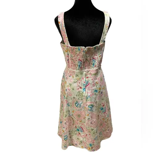 Karin Stevens Vintage 90s Hippie Eclectic Flower Power Sleeveless Padded Dress