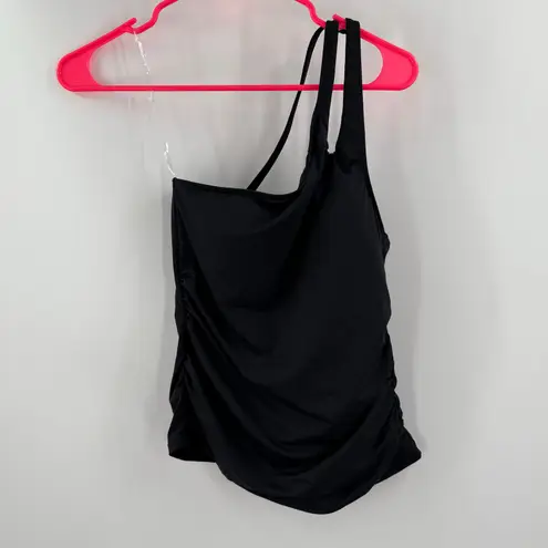 La Blanca Tankini Size 6 NEW Black One Shoulder Swim Island Goddess Keyhole NWOT