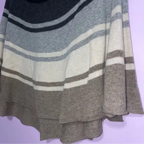 autumn cashmere Poncho Topper Sweater Women Size XS ColorBlock Contemporary