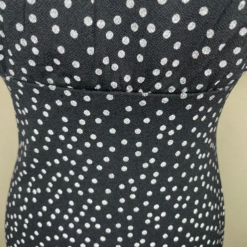 Missguided 90's Black White Polka Dot Puff Sleeve Milkmaid Mini Dress 6 Girly