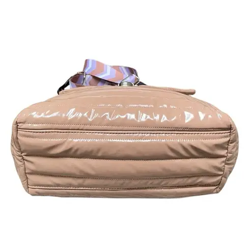 Think Royln The Evelyn Quilted Puffer Tote Purse Life on the Fly Nude Latte NEW Tan