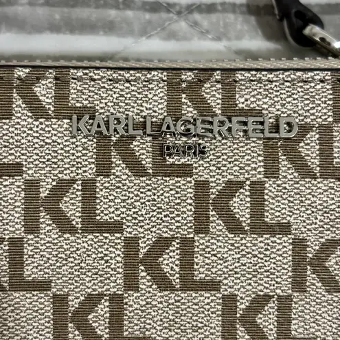 Karl Lagerfeld Paris SLG Crossbody Beige Taupe Handbag