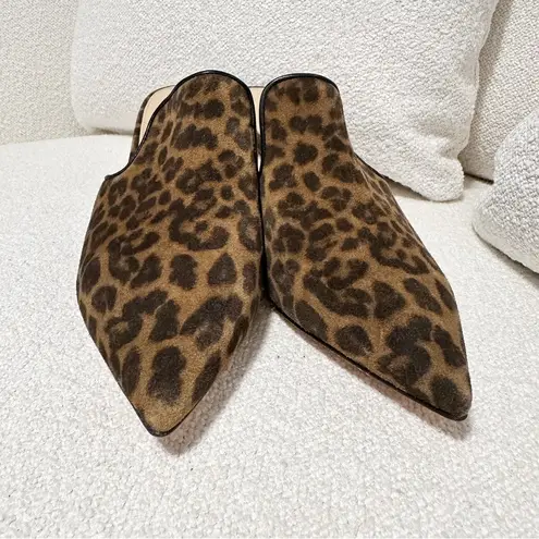 Veronica Beard NEW  Miriam Mules Suede Camel Animal Print Kitten Heel Shoes sz 6