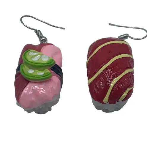Unbranded NEW red,pink and white sushi earrings Pink