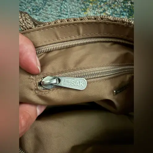 The Sak Vintage 2009 taupe woven mini hand bag