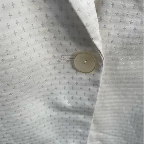 Yansi Fugel Women's White Textured Blazer M Formal One