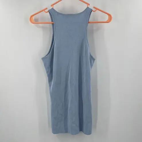 Equipment FEMME Tank Size Small Light Blue Racer *SAMPLE Stretch Ribbed Luxury