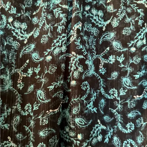 MISA Los Angeles Blue and White Ruffled Mini Dress