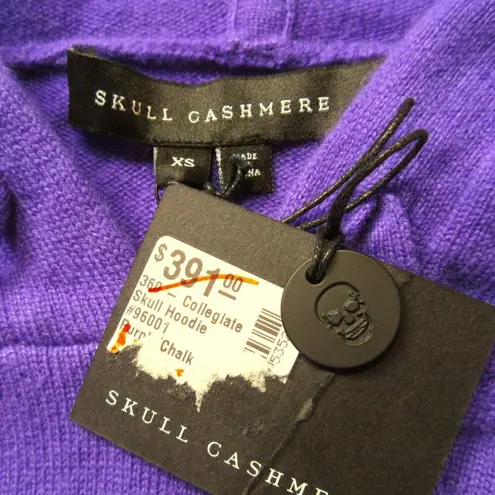 Skull Cashmere NWT Collegiate Skull Hoodie in Purple Chalk Hooded Sweater XS