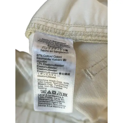 J.Crew Womens Sz 28 Paperbag Waist White High Rise Wide Leg Cropped Jeans Pants