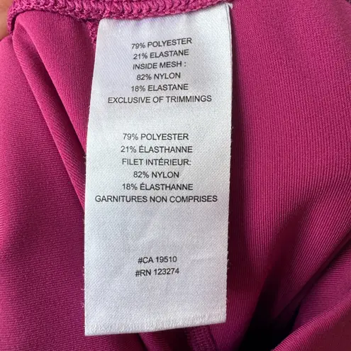 Lole Womens Small High Waist Leggings Dark Pink Side Pockets Lace Up Athletic