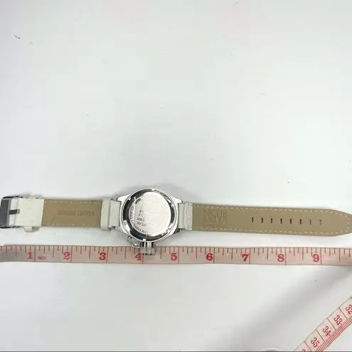 Niche Media Limited Edition White Leather Sapphire Coated Watch