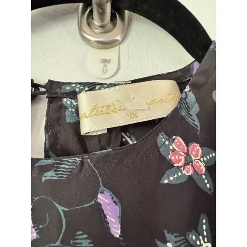 Natalie Martin Ashley Dress In Dahlia Indigo Size XS Satin Asymmetrical Hem