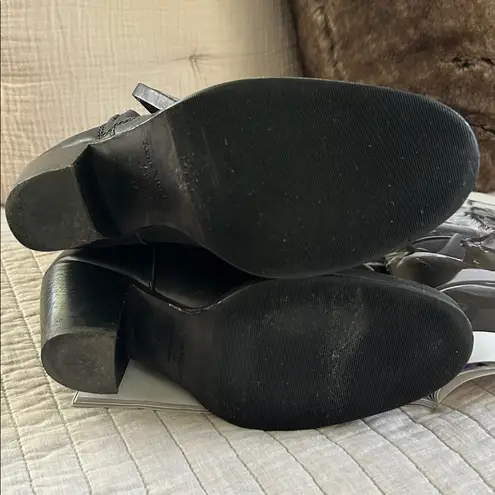 Acne Studios Pistol washed worn in western zip up sides heel Ankle Boots 37