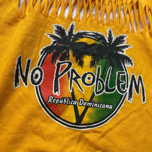 Yellow Fringe Short Sleeve Tee