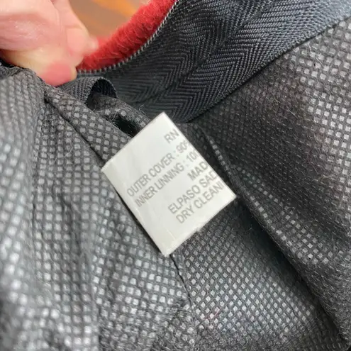 El Paso Saddle Blanket Co. Southwestern Maya Wool Leather Large Tote Bag Black