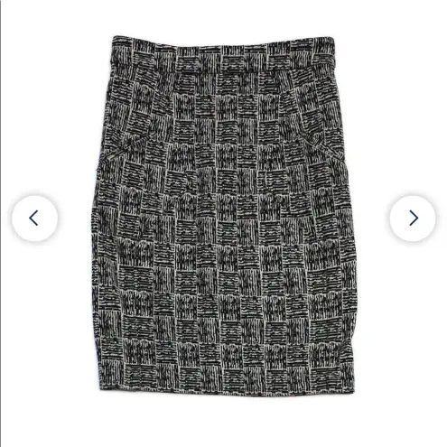 Alexander Wang  Black Printed Knee Length Pencil Skirt Size S/4
