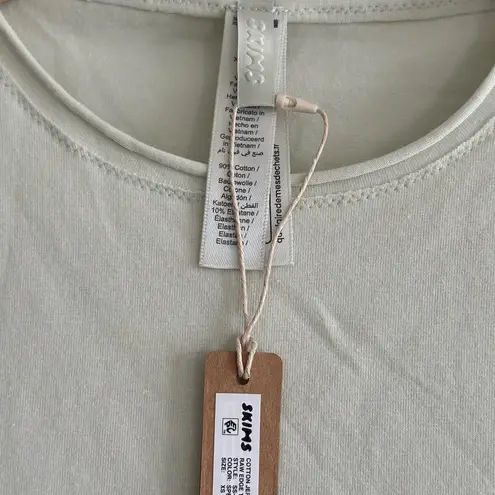 SKIMS Cotton Jersey T-Shirt Brief Bodysuit in Spearmint, Size Small