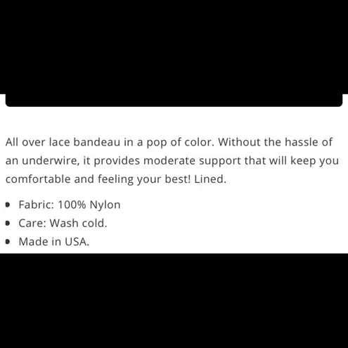 Hanky Panky Lined Bandeau in pink, size S.