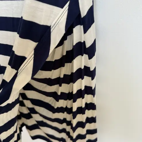 Loveappella Blue White Stripe Nautical T-Shirt Dress Medium