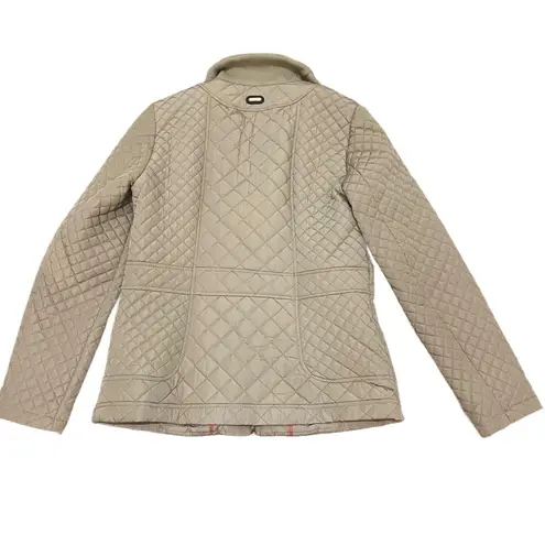 Calvin Klein Tan Quilted Utility Jacket Women’s Small Lightweight Zip Front Coat