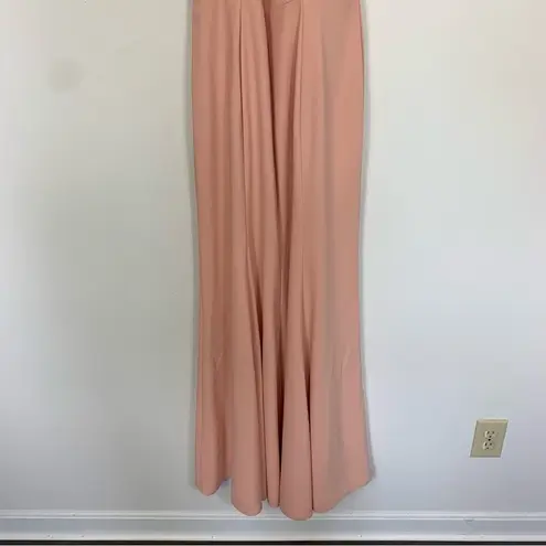 After Six Bow Neck Open Back Trumpet Gown Pink Size 12