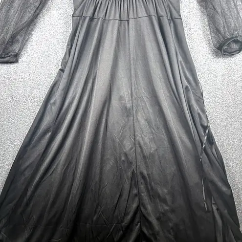 New Black Dress Renaissance Goth Witchy Gown Halloween Party Costume Large NWT