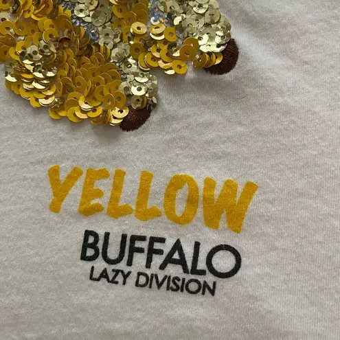 Buffalo David Bitton Mellow Yellow Cotton embellished T- Shirt XL