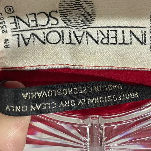 International Scene 100% Virgin Wool RED COAT LINED WOMENS SIZE 13/14Vintage Size M