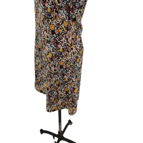 Roolee Floral Print Oversized Collar Neckline Short Sleeve Dress Size Small