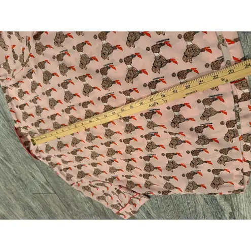 Bouffants and Broken Hearts Poodle Dog Heels Shorts Pajama Set Medium PJs Pink