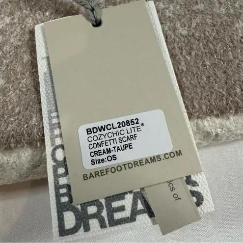 Barefoot Dreams NWT CozyChic Lite Confetti Scarf Cream Taupe Luxury Giftable