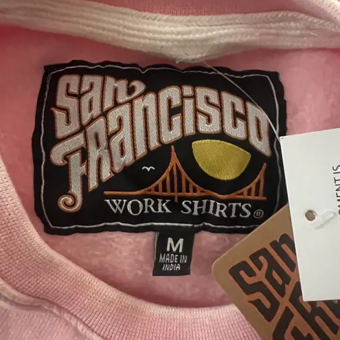 San Francisco Work Shirts Women’s Sweatshirt Pink Mineral Wash Crew Neck Size M Size M
