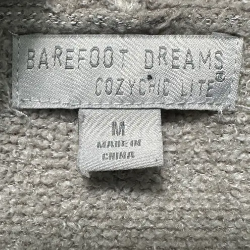 Barefoot Dreams Women Cardigan M CozyChic Lite Beige Open Front Minimalist Soft