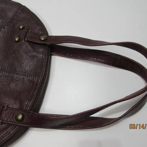 Lucky Brand Vintage  Cowhide Leather Shoulder Bag Boho Hippie 90s Y2K Studded