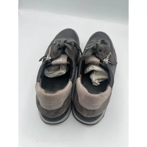 Paul Green gray Suede Zip Sneakers Women's Fashion Athletic Shoes