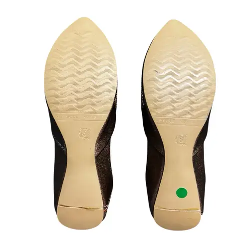 None Women's Brown and Gold Wedding Bridal Khussa Indian Wedding Jutti Punjabi Flats