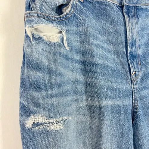 American Eagle  Distressed Mom Jeans Medium Wash Plus Size 16 EUC