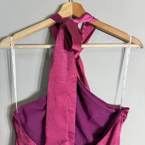 Elliatt Revolve Caroline Dress Women's Large Ruby Asymmetrical Halter Party NWT